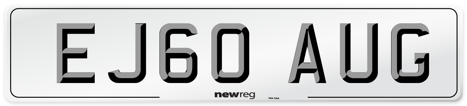 EJ60 AUG Number Plate from New Reg